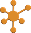 Símbolo de nodos y conexiones de Integrama